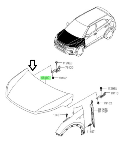 Capot Para Original Hyundai Creta 2016 2020