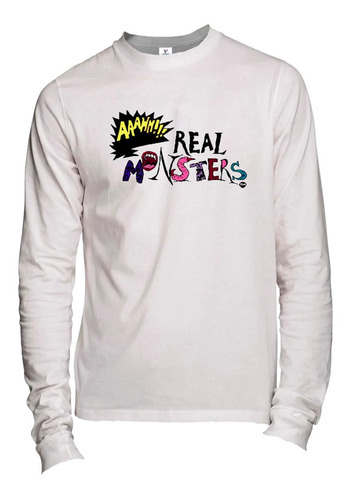 Playera M Larga Real Monsters-mounstruos Verdad12