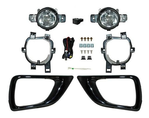 Jgo Faros Niebla C/bisel Negro Np300 Frontier Nissan 16-19