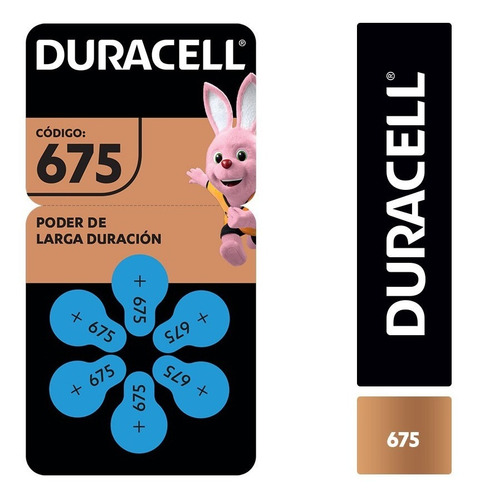 Duracell Pila 675 Botón Audífono 6 Unidades Blíster