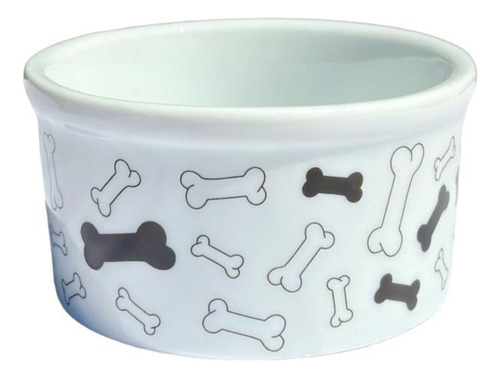 Pote Tigela 630ml Porcelana Ração E Água Para Cães Gatos Pet