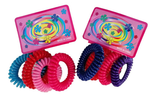 Imagen 3 de 4 de Colitas Colas Espirales Resorte Cabello Pelo Niña Dama Gomas