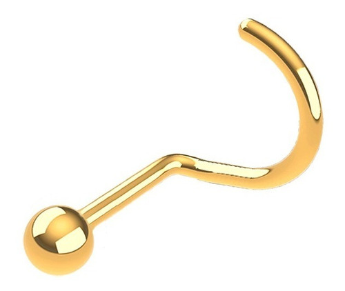 Imagem 1 de 2 de Piercing Nariz Chatão 1,20 Em Ouro 18k/750