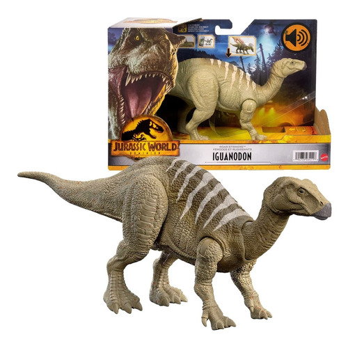 Jurassic World Roar Strikers Iguanodon Com Som - Mattel