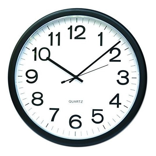 Reloj De Pared Redondo Color Negro 12 Universal (11641)
