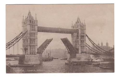 Londres Antigua Postal Fotografia De La Tower Bridge Vintage