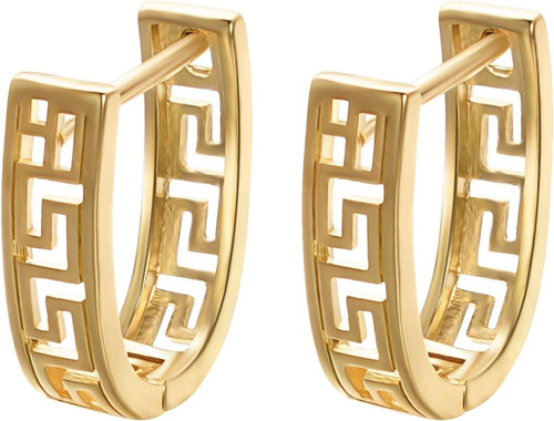 Jolchif Pendientes Griegos De Aro Huggie Para Mujer, Pendien