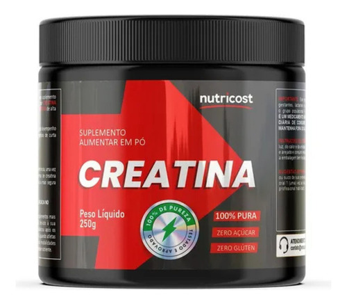 Creatina Nutricost Mesma Pureza Da Masterway 100% Pura 300g Sabor Sem Sabor