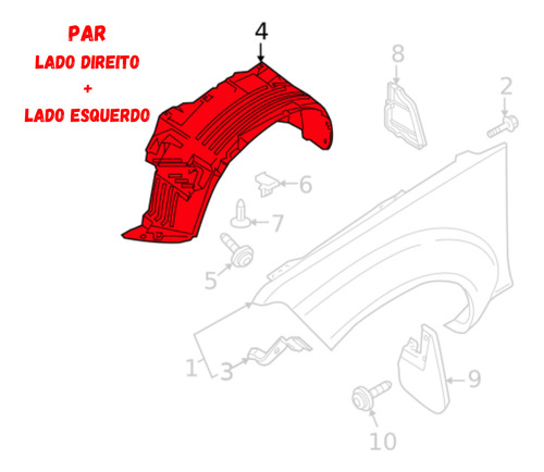 Par Lameiros Dianteiros Frontier Sl 2010 2011 2012 2013