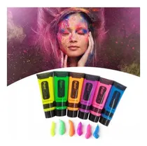 Comprar Set Pinturas Neón Cuerpo Y Cara Pinturas Pack Pintura Fluor