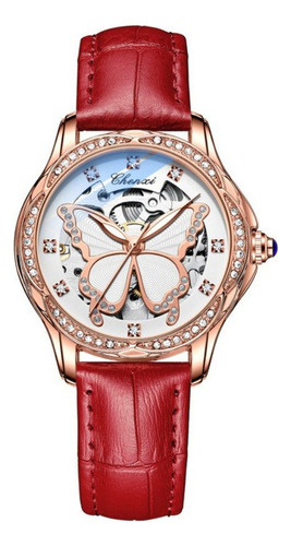 Reloj Automático Elegante Chenxi Diamond Leather