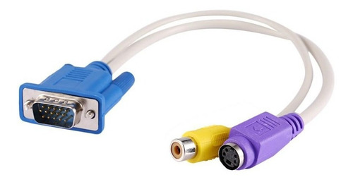 Cable Vga A Rca S-video Adaptador Macho Pc Notebook Led Tv