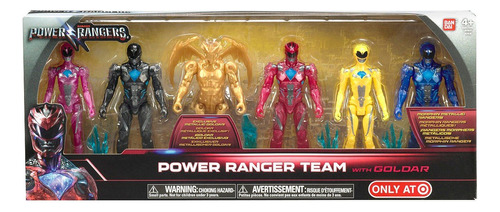 Coleccionable Bandai Power Rangers, Juego De 6 Unidades Con.