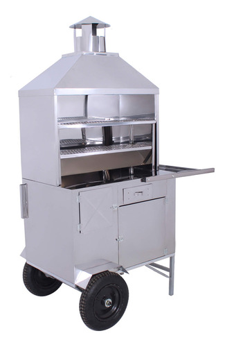Carrinho de espetinho churrasco grelha 80cm R2 67159