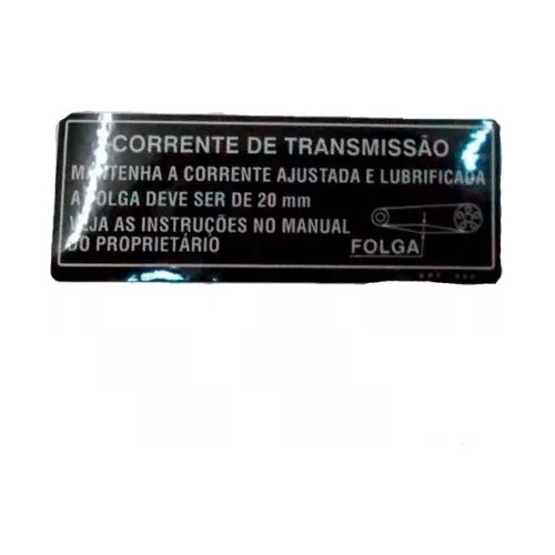 Adesivo Precaução Porta Corrente Transmissão Cg125 Original 