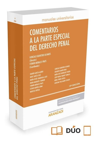 Libro Comentarios Partes Especial Derecho Penal - Quintero O