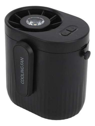 Ventilador Con Clip De Cintura Recargable Negro Negro Profes
