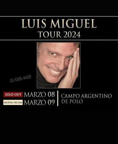 Entrada Luis Miguel 9 De Marzo!! Campo Arg De Polo