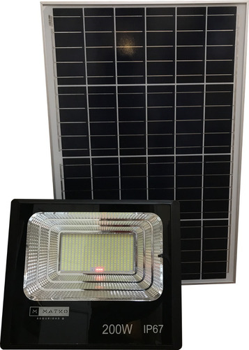 Foco Led Panel Solar 200w Panel Extra Duración Luz Blanco Frío