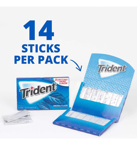 Dulces, Chicles Americanos Importados Adams® Trident® Menta