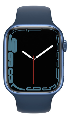 Apple Watch Series 7 (GPS, 45mm) - Caja de aluminio color azul - Correa deportiva azul abismo