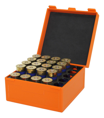 Caja Porta 25 Cartuchos Escopeta Calibre 16 Perno Metálico