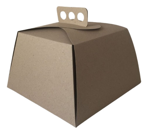 Caja Para Torta 25x25x15-maletín-línea Eco Kraft-(pack X10) 