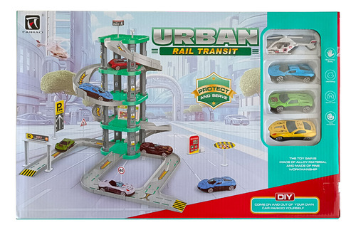 Pista Autos 5 Niveles Carritos Estacionamiento Juguete Niños Color Multicolor