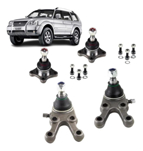 Kit Pivô Suspensão Sup + Inf Mitsubishi Pajero Sport 2011