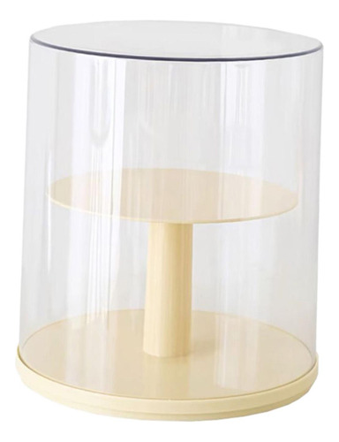 Estante De Almacenamiento Giratorio Con Soporte De Amarillo