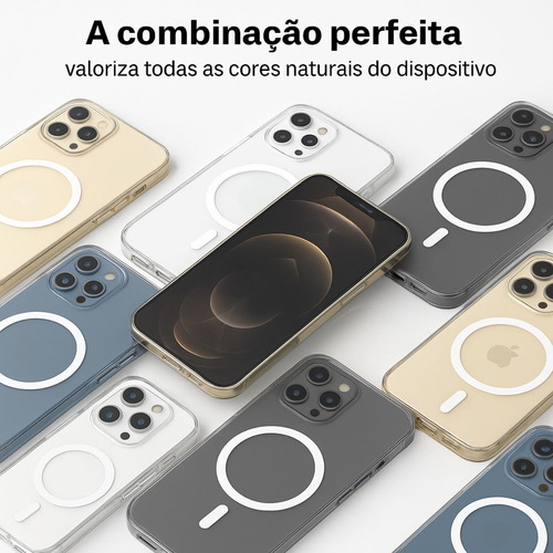 Capa Capinha Magsafe Compátivel Com Iphones + Película Fosca