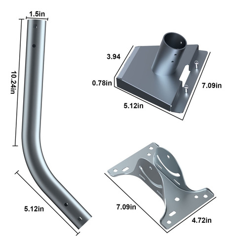 Soporte Mástil Para Antena Starlink V4+kit Instalación /5111