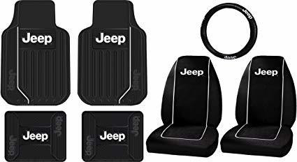 7pc Jeep Logo Estilo De La Élite Tapetes Cubiertas Del Asien