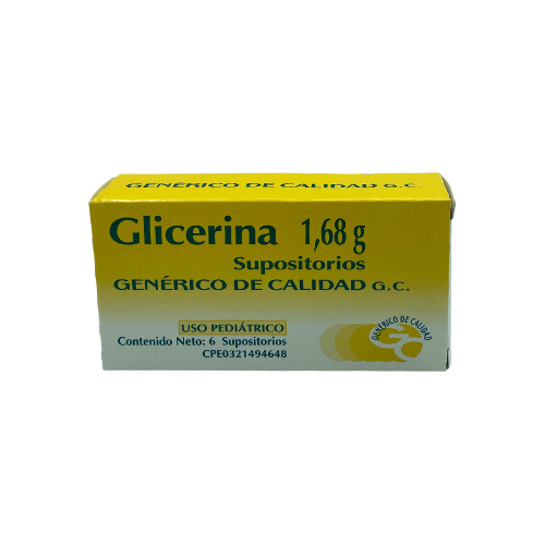 Glicerina Suposutorio Pediátrico  X 6unidades Gc