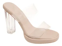Comprar Tacones Nude Cristal Moda Transparente Tacones Para Mujer