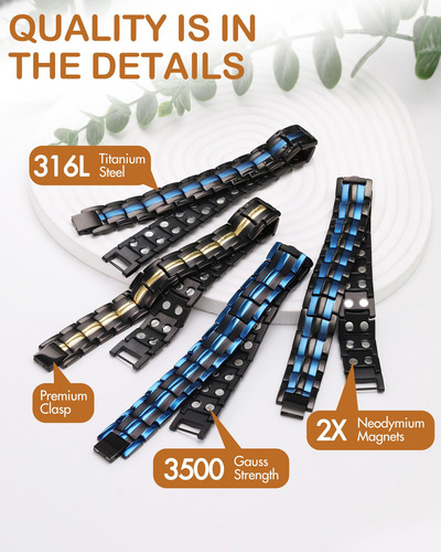 Feraco Pulsera Magnética For Hombre Pulsera Magnética De