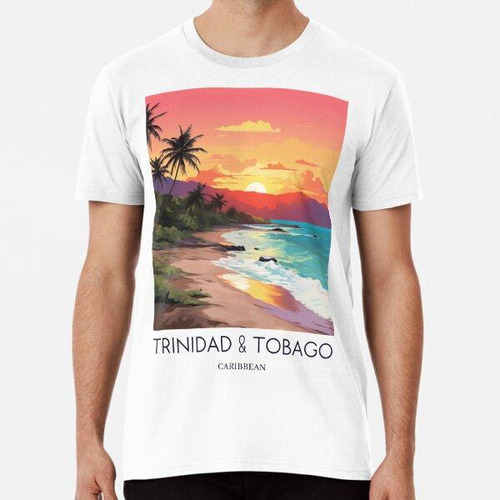 Remera A Pop Art Travel Print Of Trinidad & Tobago  Algodon 