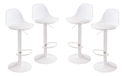 Silla De Bar Acolchada Con Espaldar Elegance X4
