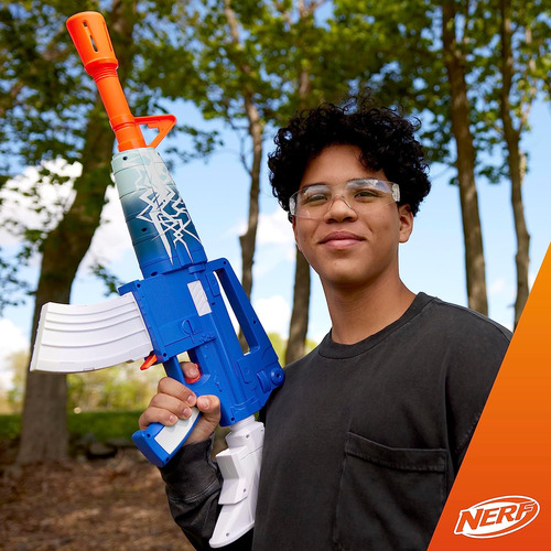 Nerf Fortnite Blue Shock Blaster, 10 Pinzas Para Dardos, 10