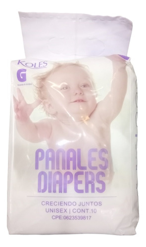 Pañales Desechables Talla G Koles Bebes Bulto 10 Paquetes