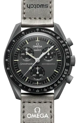 OMEGA×Swatch　 Speedmaster Moonwatch グレー Relógio Omega X Swatch Moonswatch - Mission To Mercury | MercadoLivre