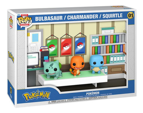 ¡funko Pop! Pokémon Moments Deluxe: Bulbasaur, Charmander, S