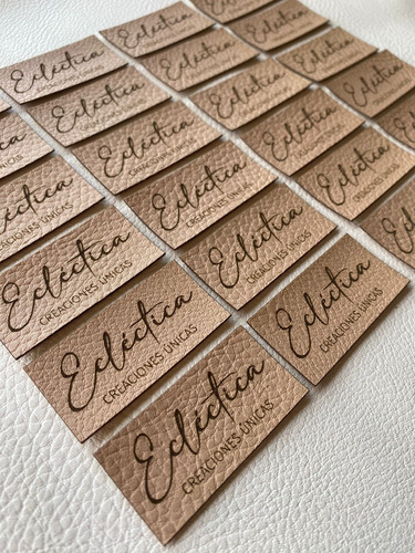 Etiquetas Eco Cuero Personalizadas X100u (5x1.5cm)