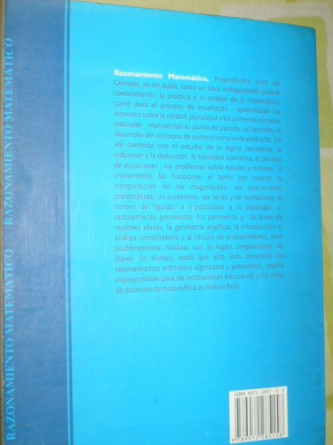 Razonamiento Matematico Propedéutico Para Las Ciencias (Usado)