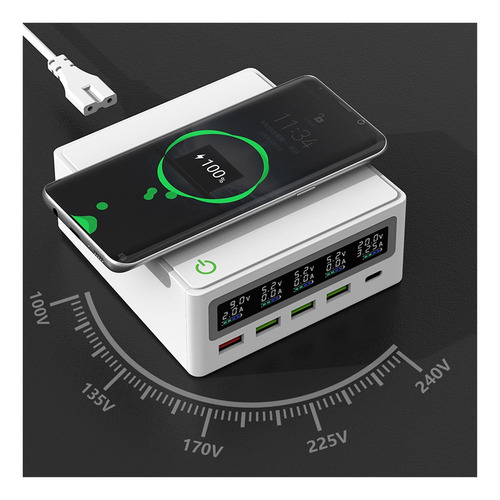 Usb Tipo C Pd Estación De Carga 65w Adaptador De Corriente