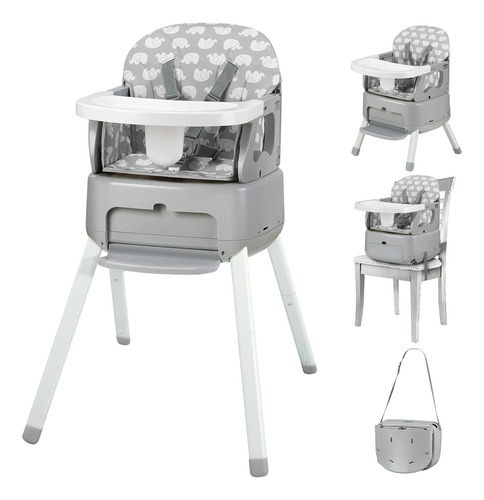 Silla Alta Portátil 4 En 1 Silla Alta Convertible Para Bebés