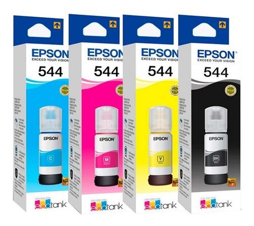 Pack 4 Botellas Tinta Epson T544 L3110 L3210 L3150 L3250