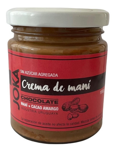 Crema De Maní - Chocolate 190g Joka (mantequilla, Manteca)