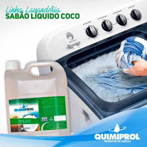 Sabão Líquido Lava Roupas Côco 5 Litros