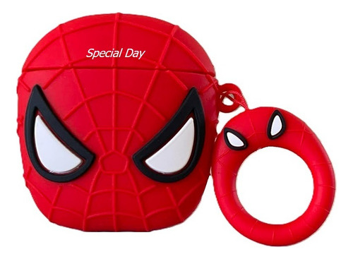 Funda Para Airpods 1/2 Generación | Case Protector Duradero Rojo/negro Airpods 1/2 Spiderman